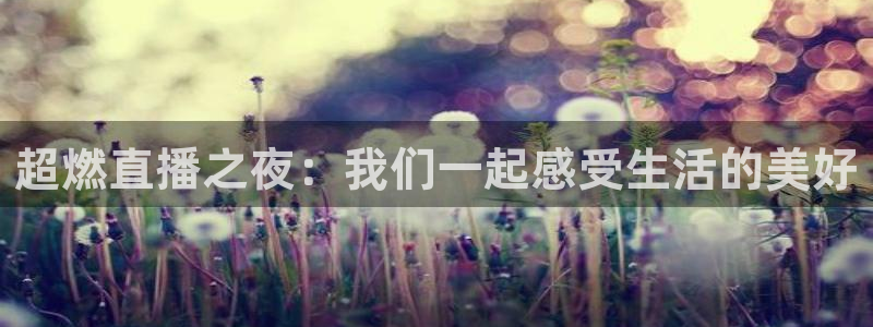 超燃直播之夜：我们一起感受生活的美好