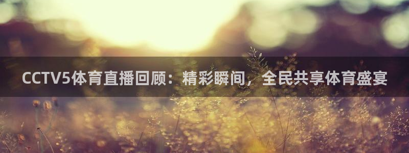 CCTV5体育直播回顾：精彩瞬间，全民共享体育盛宴
